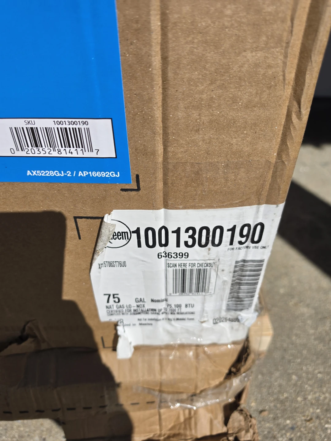 Rheem Performance 75 Gal. Natural Gas Water Heater - photo 2
