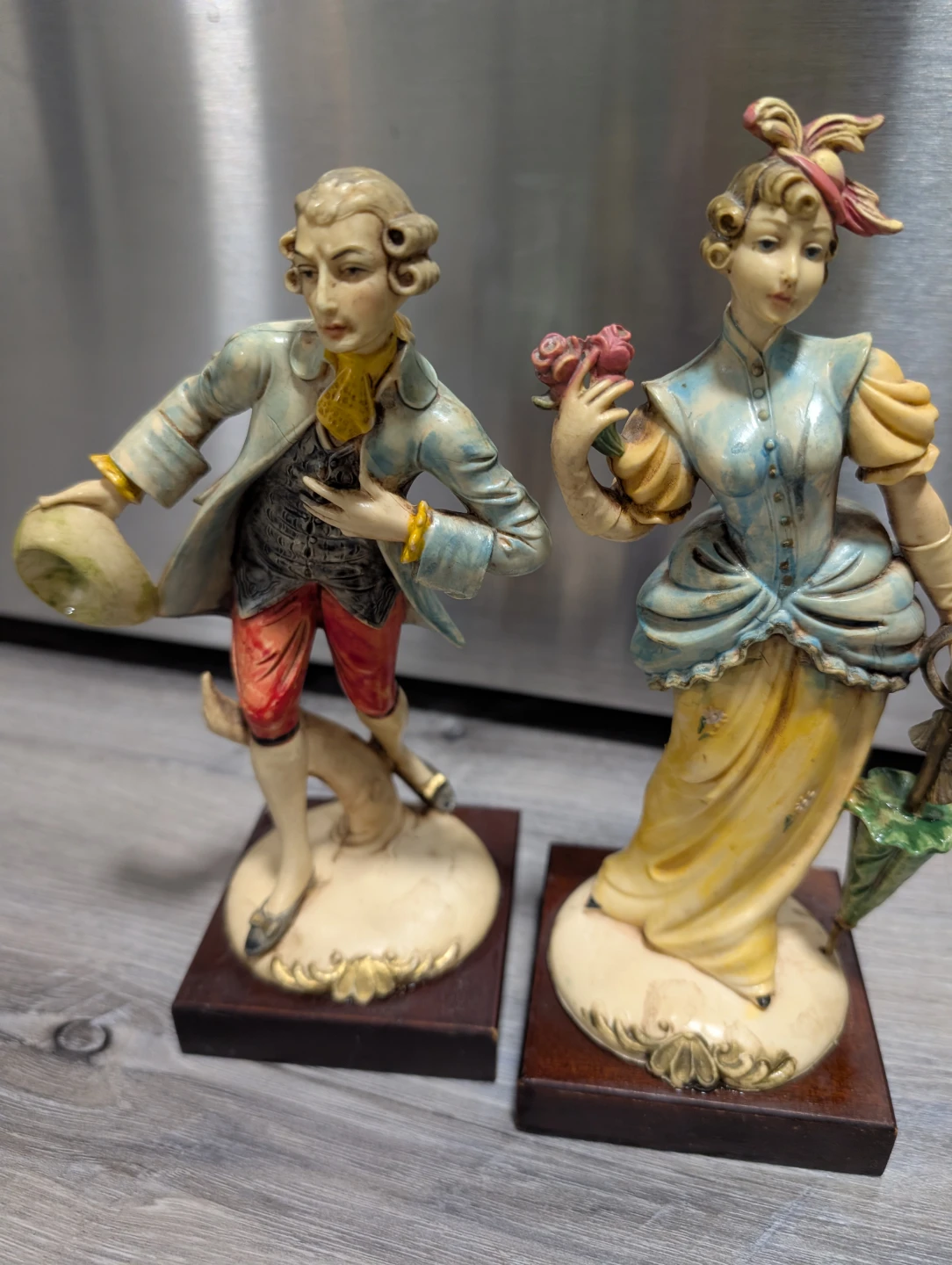 Vintage Fontanini Depose Italy Courting Couple Figurines