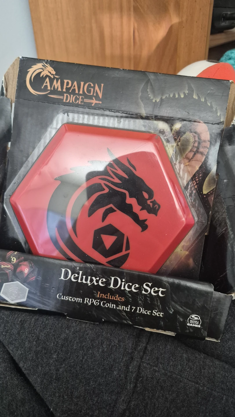 Campaign Dice Deluxe Dice Set with RPG Coin