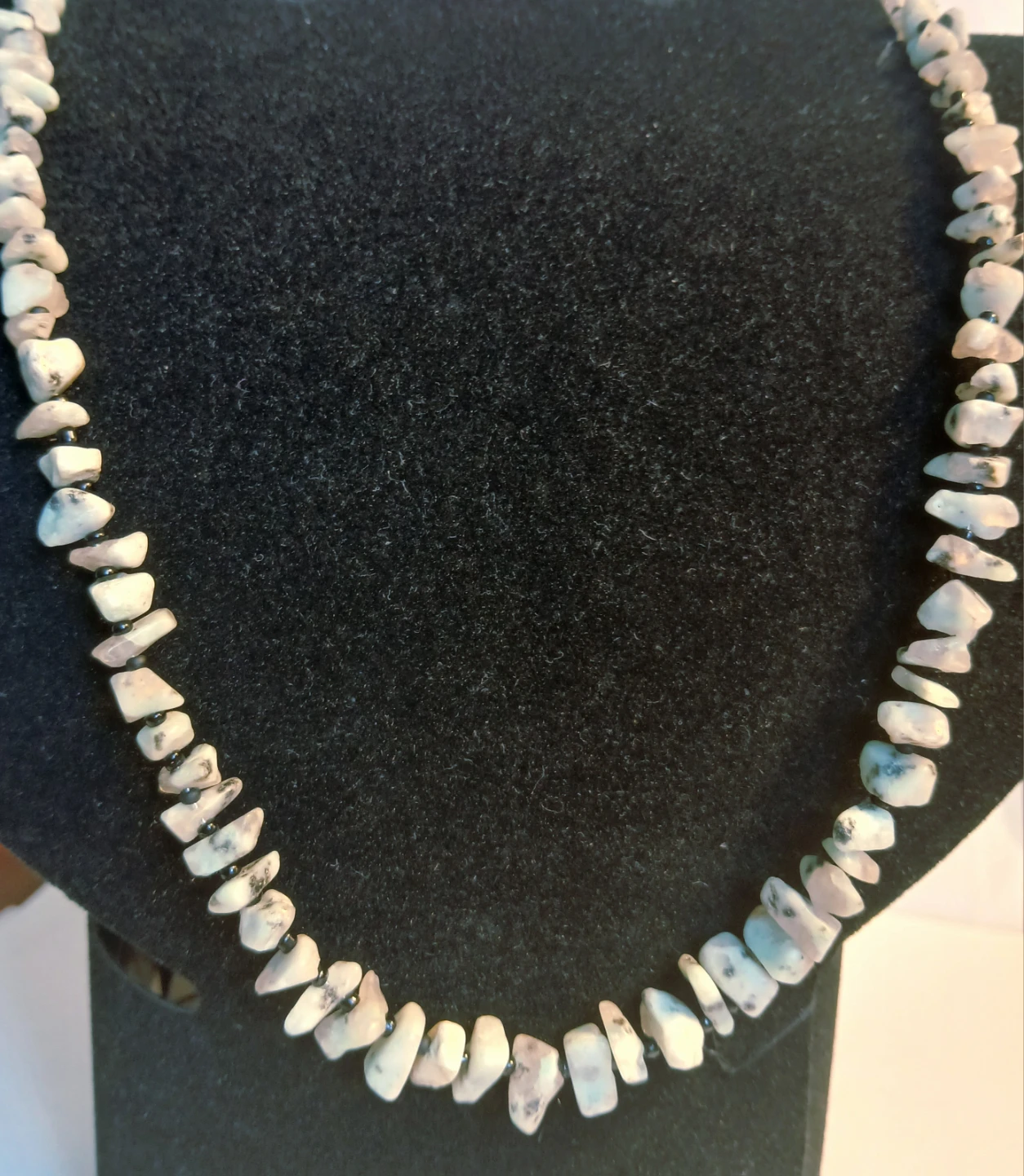 Gray Agate Chip Necklace for MEN