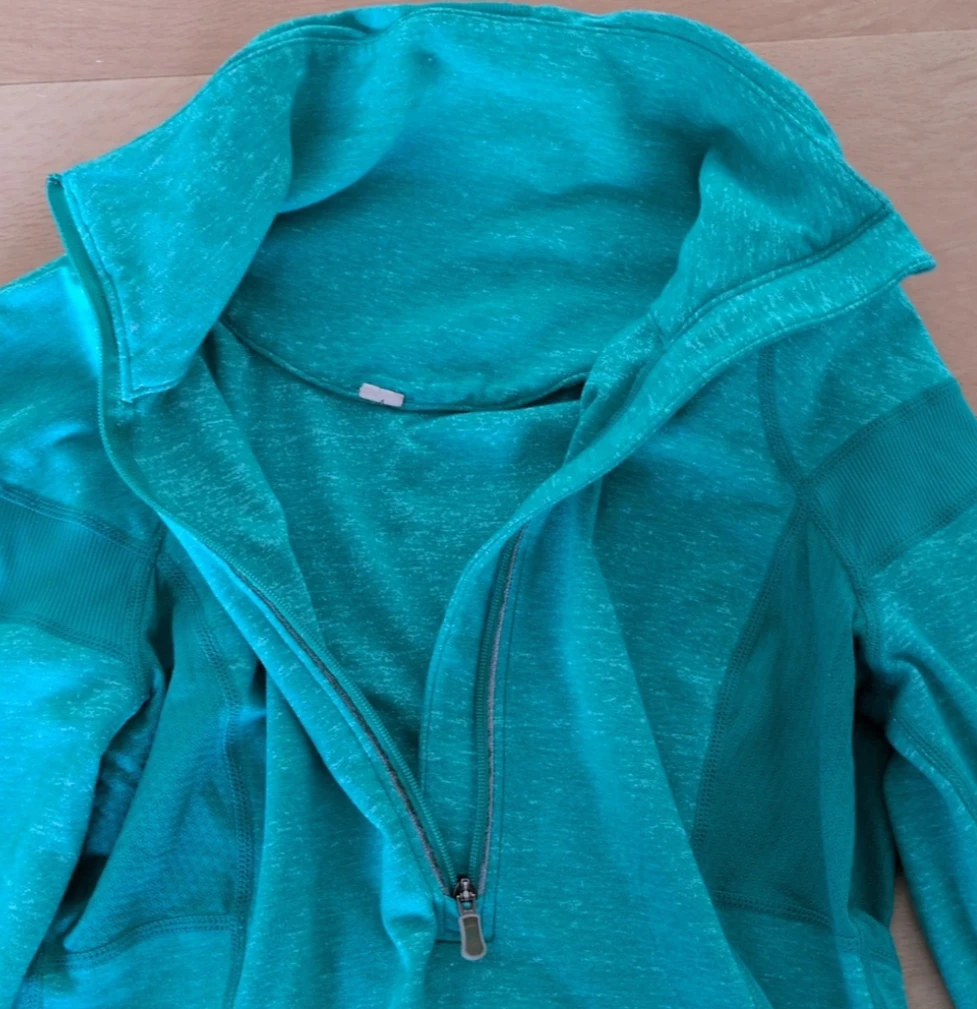 Teal Long Sleeve Top Vintage Lululemon sz 4 - photo 2