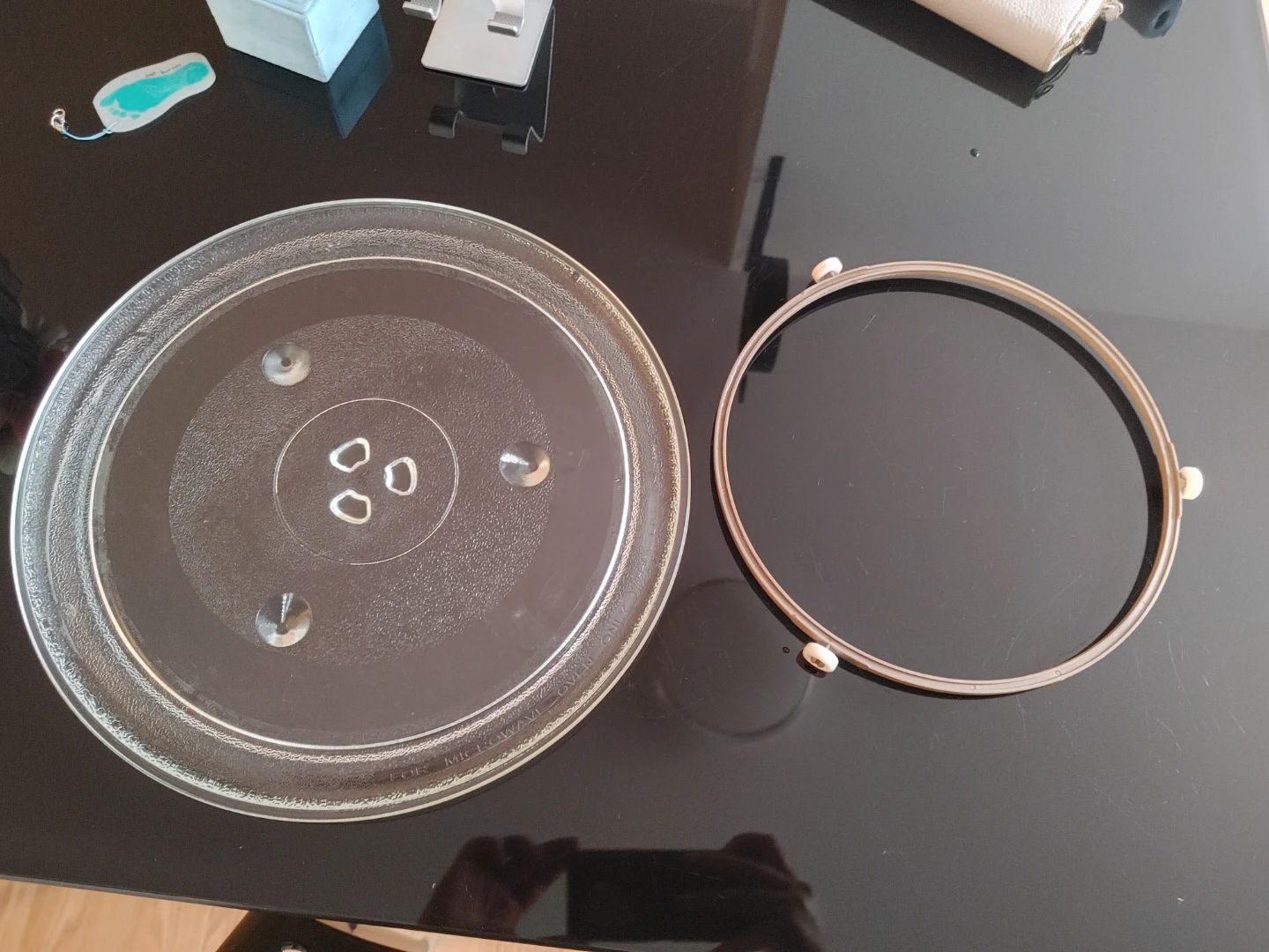 Microwave Glass Turntable Plate and Roller Ring - photo 2