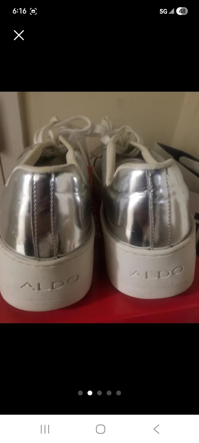 ALDO Silver Platform Sneakers