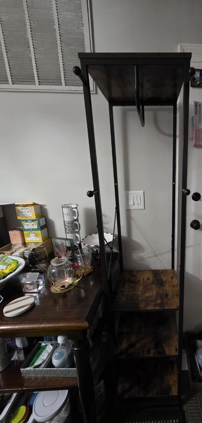 Industrial Style Metal Shelf Unit - photo 2