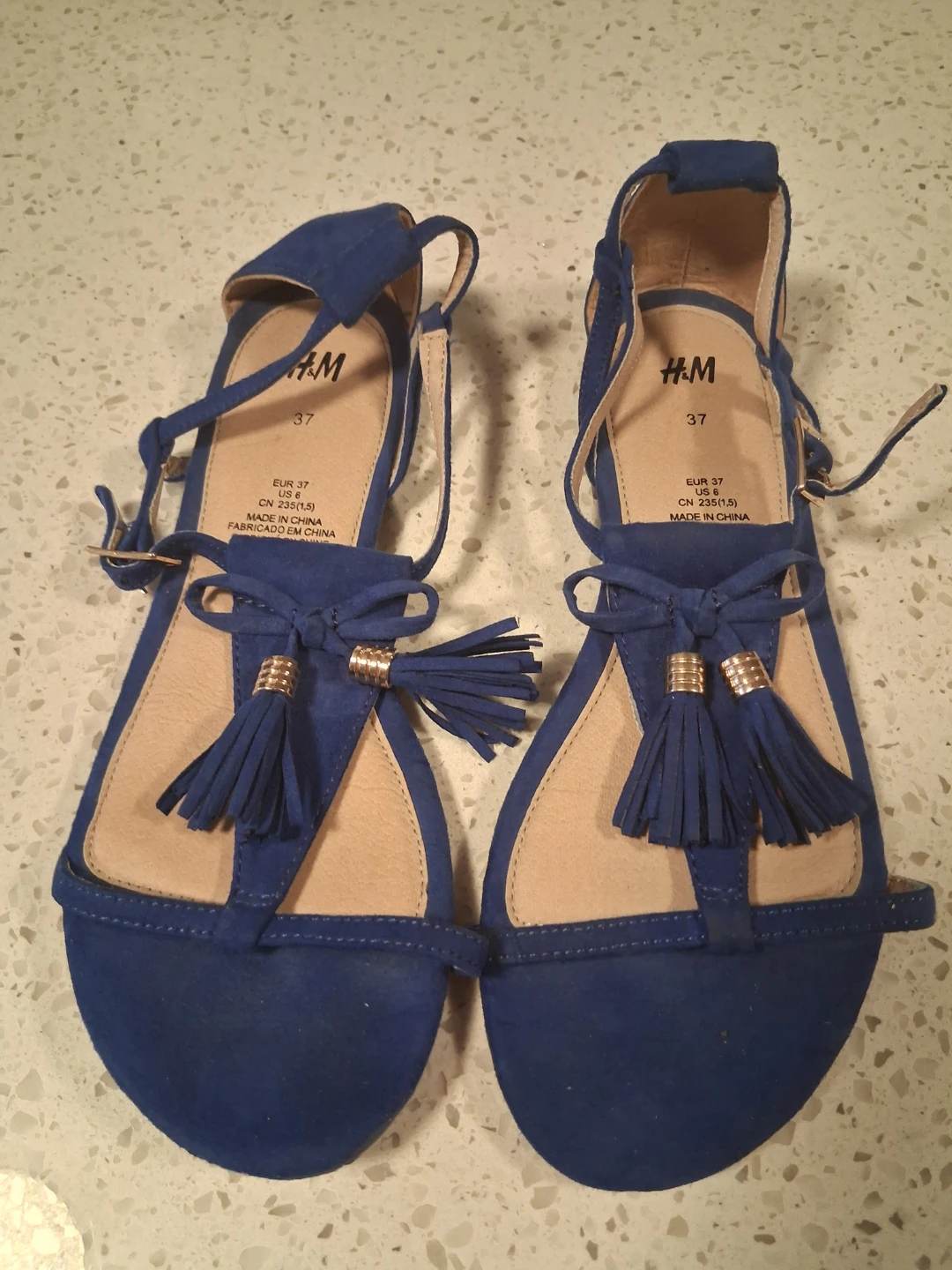 H&M blue sandles