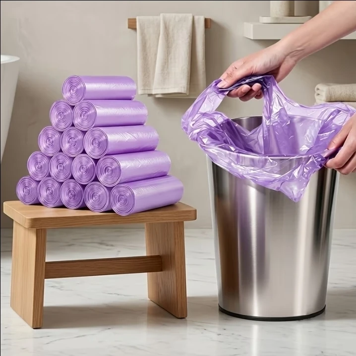 Purple Trash Bags - 120 pieces