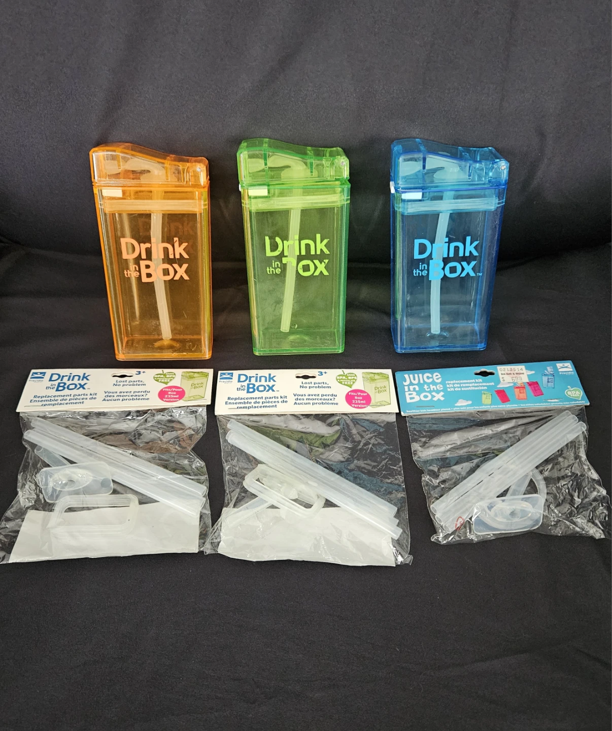 3 New 8 oz Straw Replacement Kits for Drink in the Box