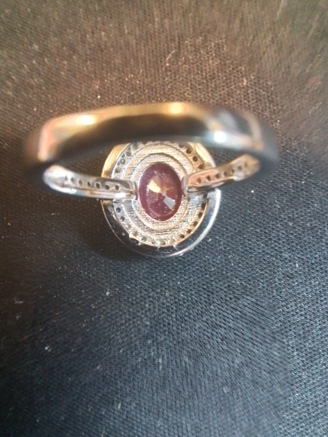 Stunning Vng-Inspired 925 Sterling Silver Oval Ruby Halo Ring - photo 4