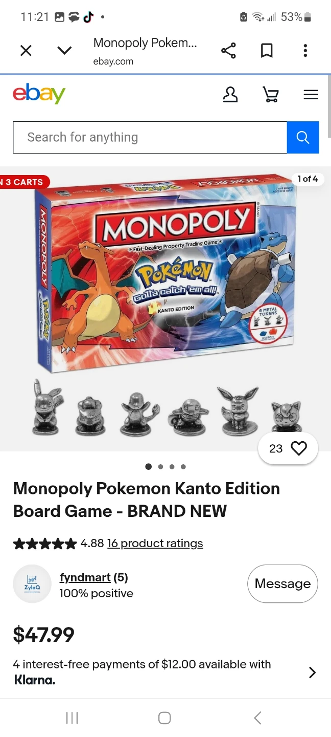 Pokemon Kanto Edition Monopoly Board Game