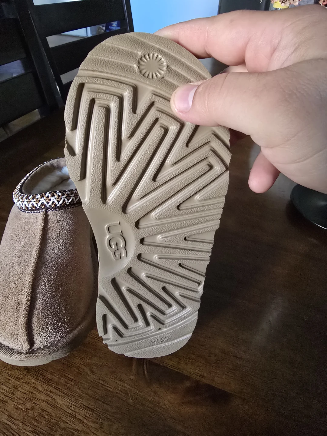 UGG Brown Suede Shearling Lined Slippers Size 13 - photo 5