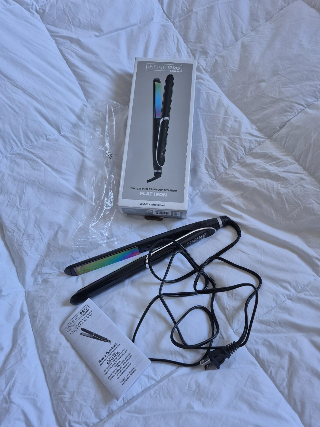 INFINITIPRO by Conair Rainbow Titanium Flat Iron - 1 Inch
