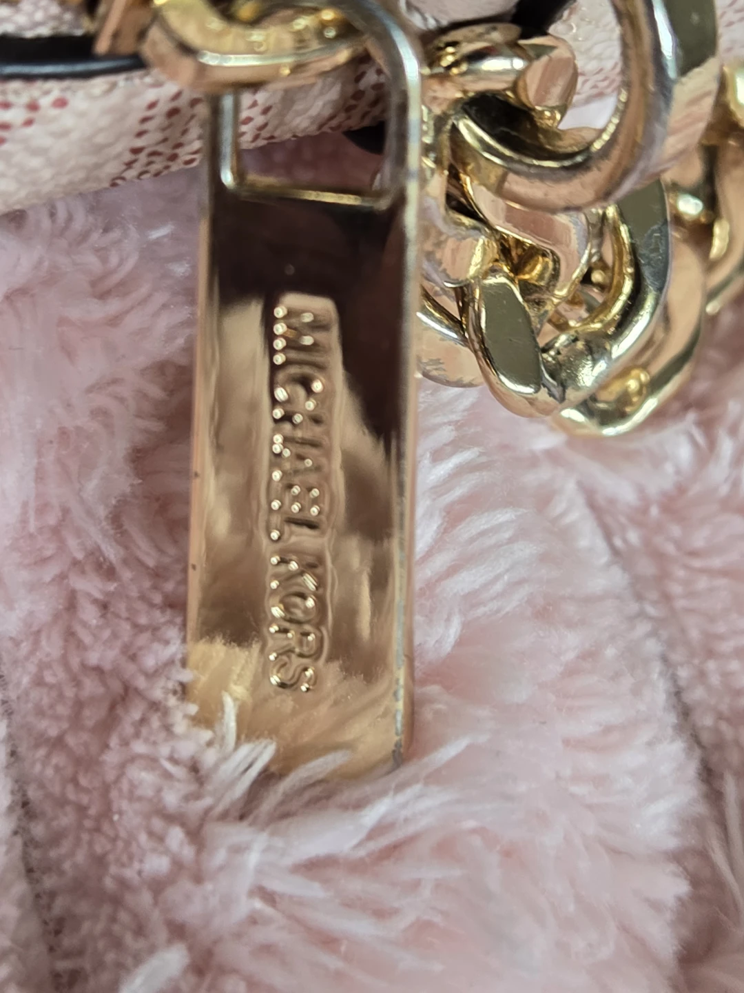 Michael Kors Monogram Crossbody Bag - Pink/White - photo 5