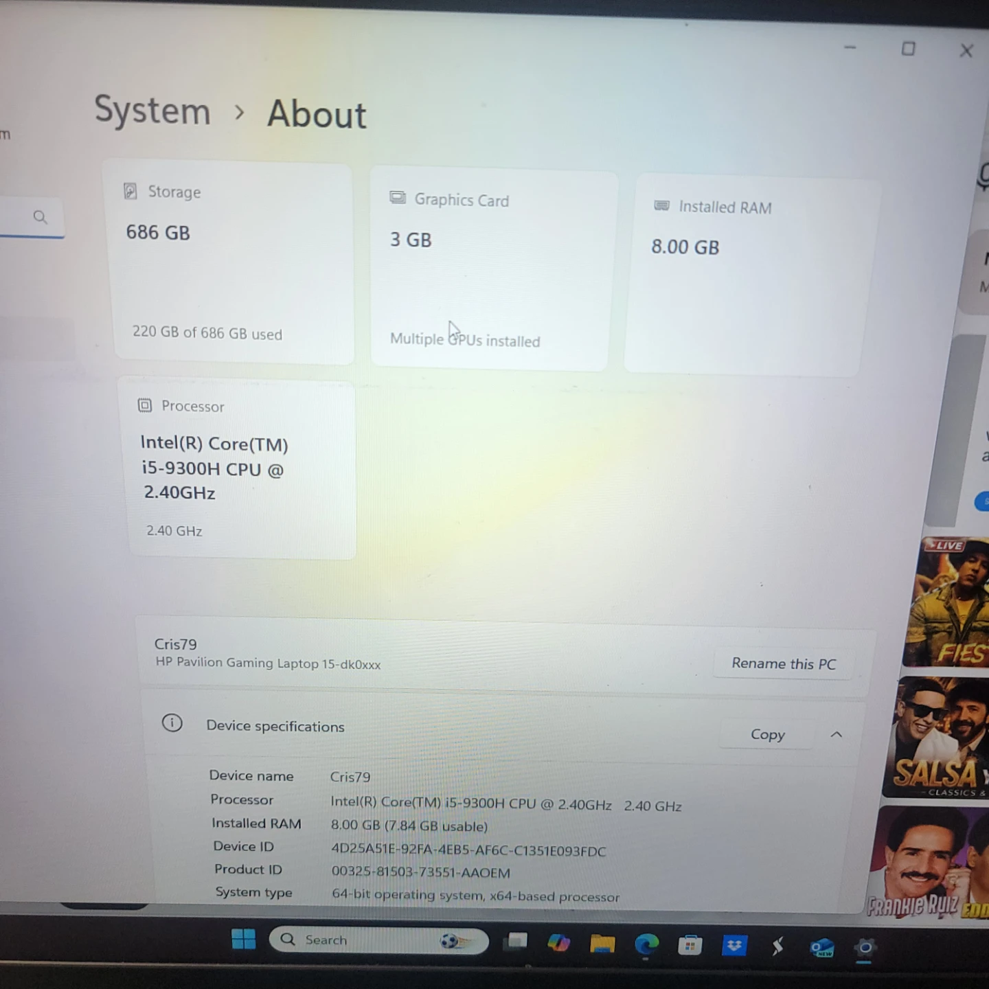 HP Pavilion Gaming Laptop -   (needs battery , - photo 2