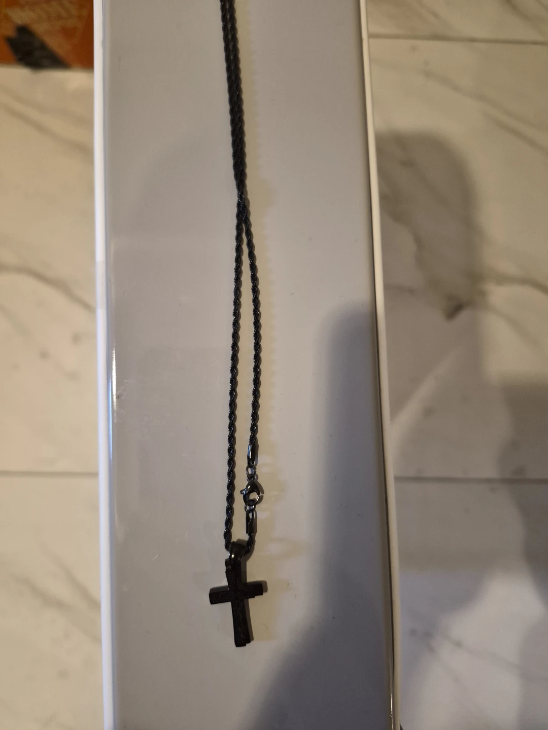 Black Crucifix Pendant Necklace