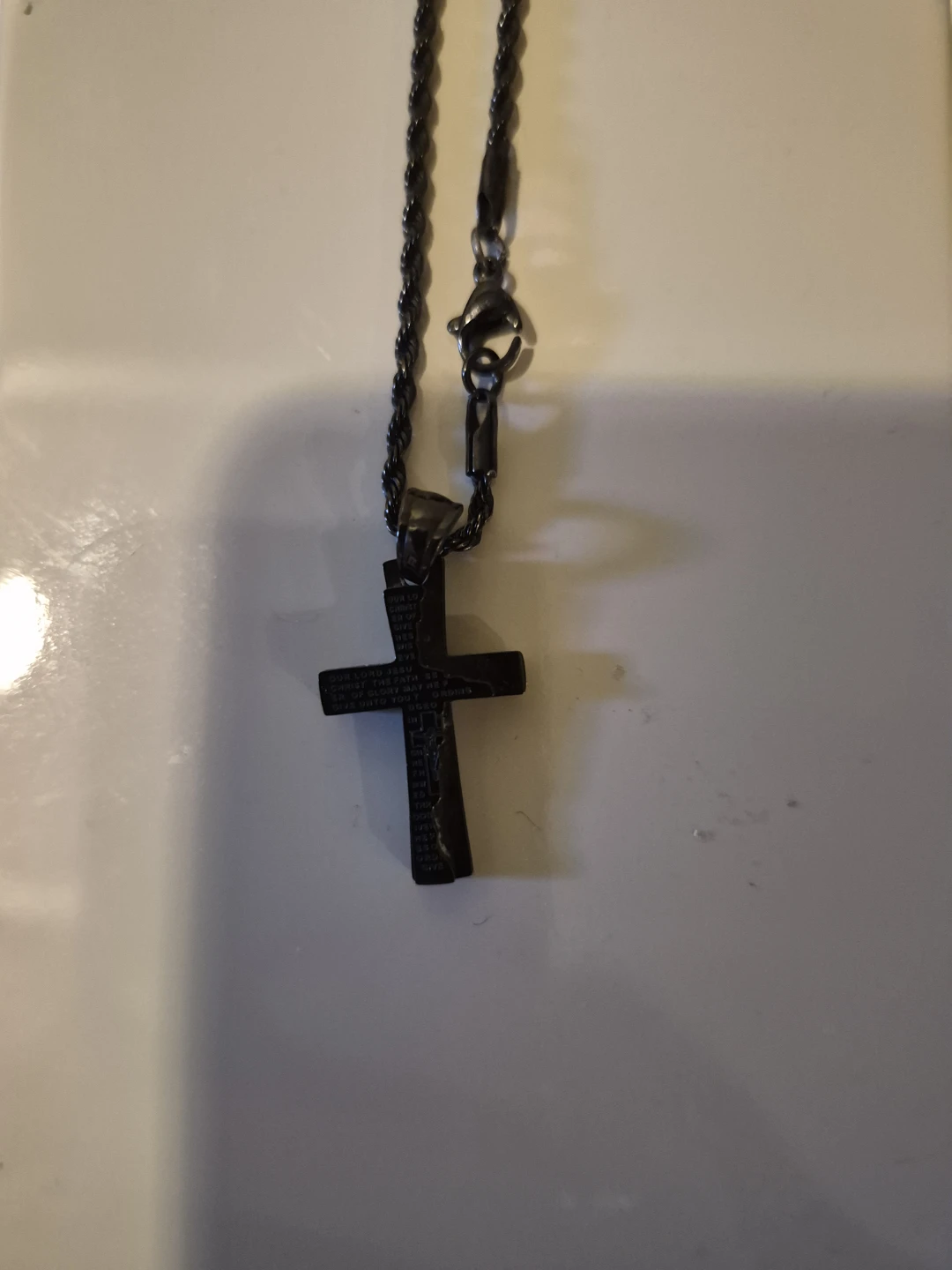 Black Crucifix Pendant Necklace - photo 2