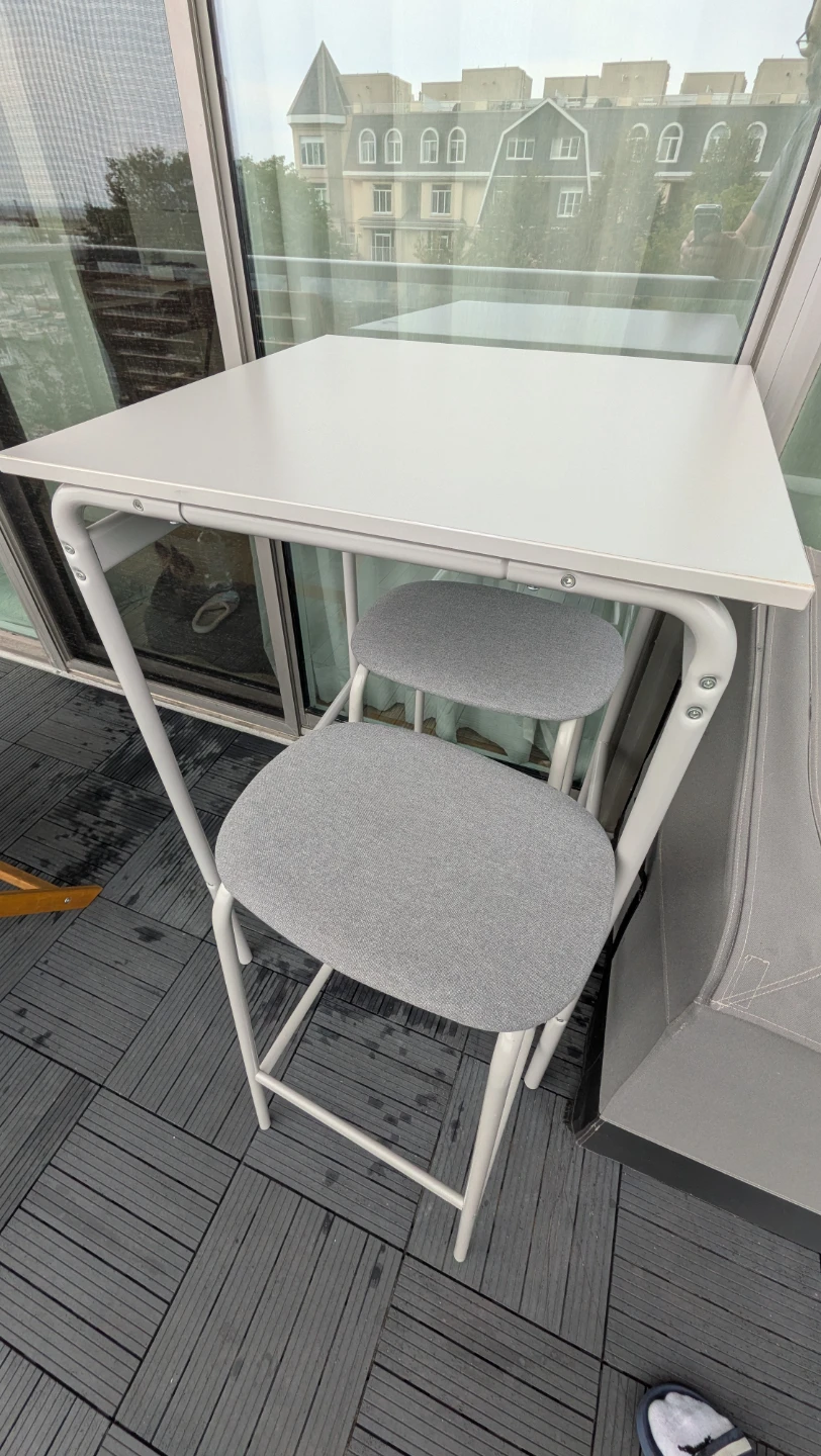IKEA GRASALA set with two stools