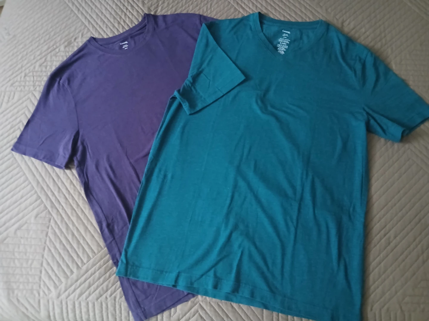 George T-Shirts - 2 Pack - Purple & Teal