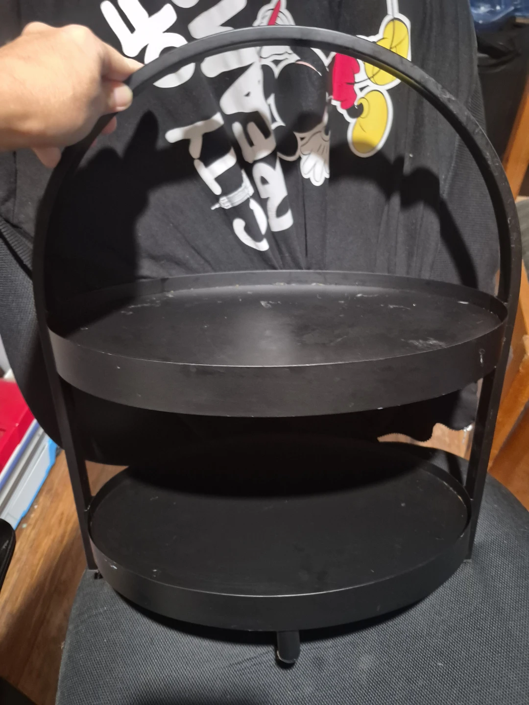 Black 2-Tier Serving Stand