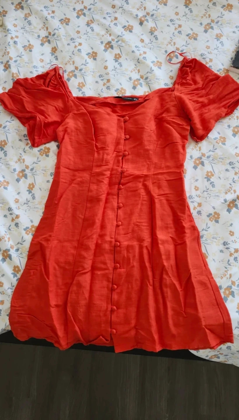 Zara Button-Front Midi Dress