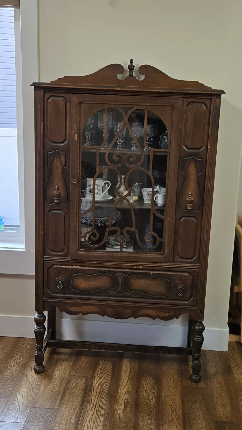 Antique China Cabinet Jacobean Style