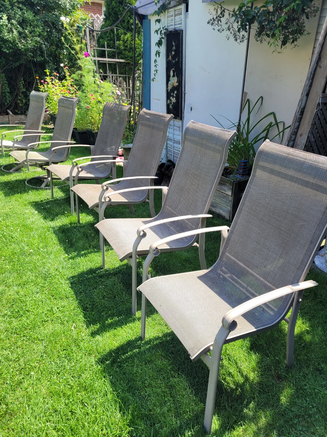 Set of 6 Outdoor Patio Chairs - photo 2