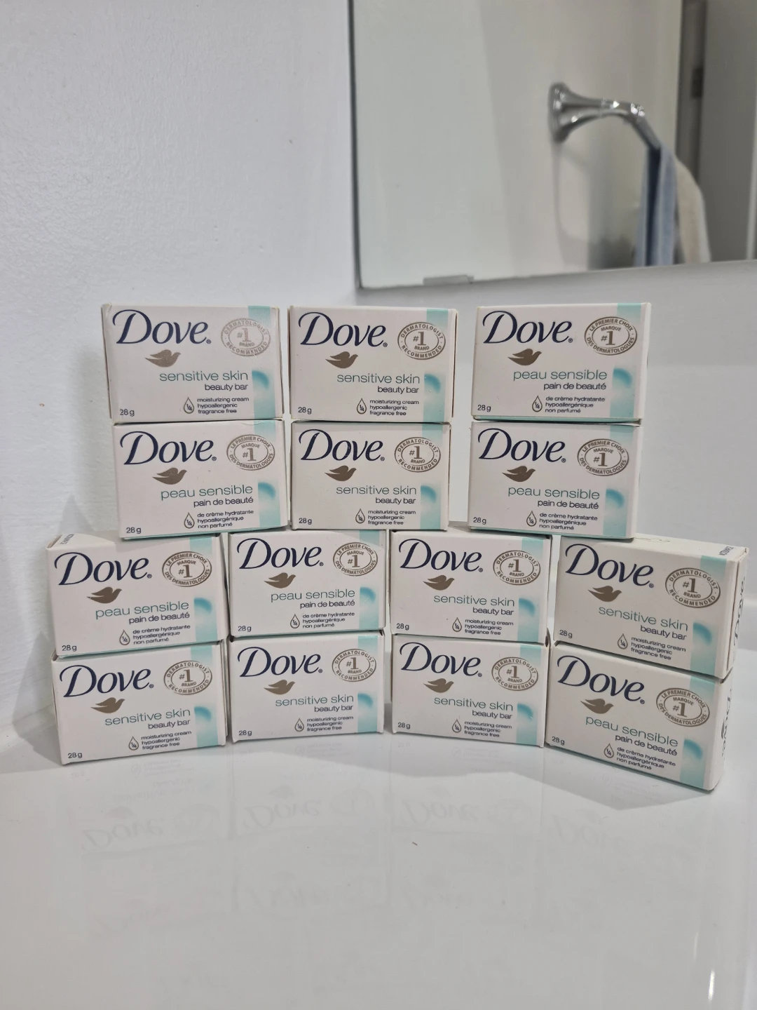 14x Dove Sensitive Skin Beauty Bar - Trial Size