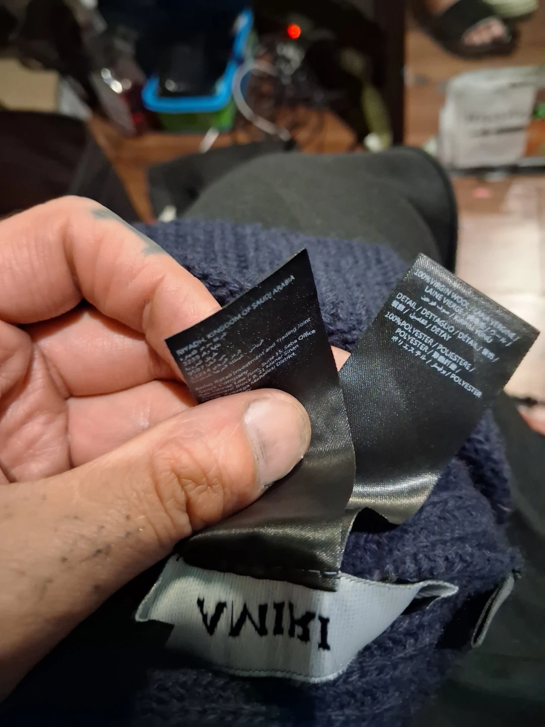 AMIRI Navy Ribbed Beanie - photo 4