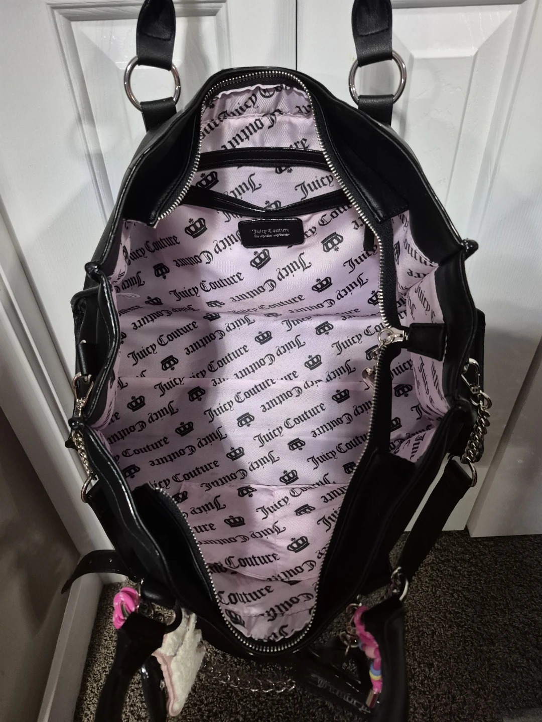 Juicy Couture Large Satchel Purse with Strap and Charms - photo 4