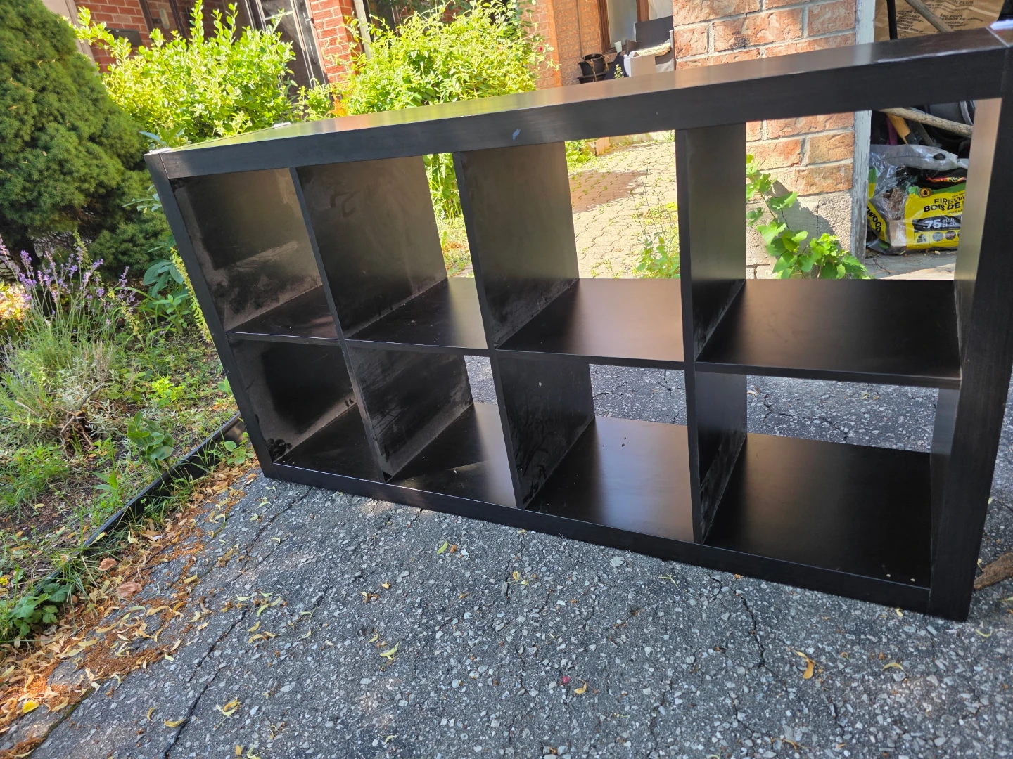 Black 8-Cube Storage Shelf - photo 2