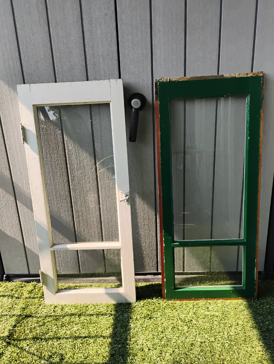 Two Old Wooden Window Frames