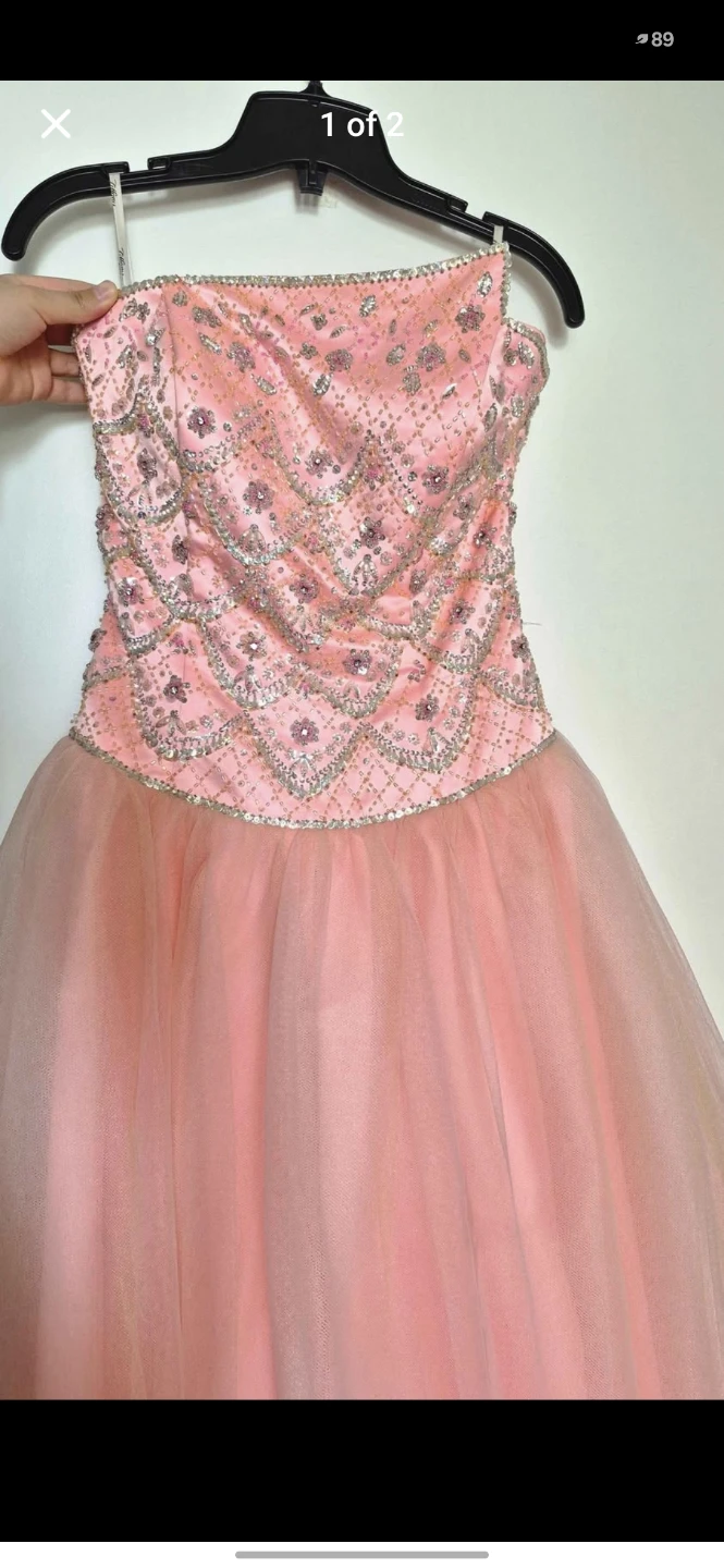 Pink Beaded Ball Gown
