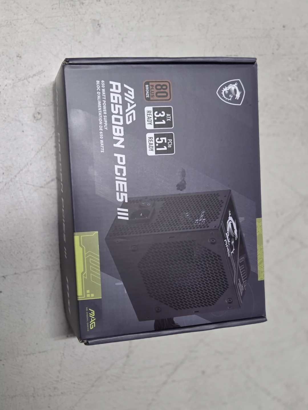 MSI MAG A650BN PCIE III 650W Power Supply