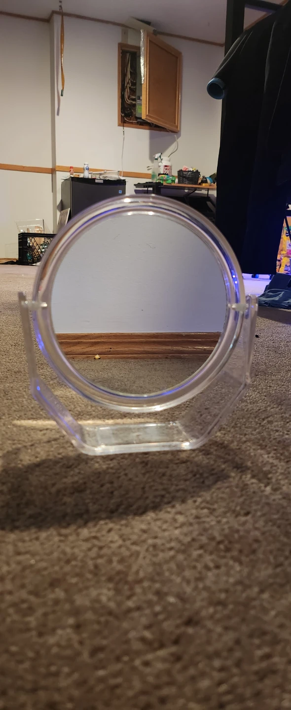 Double sided makeup mirror