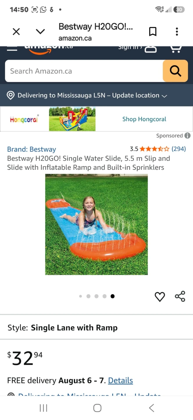 Bestway H2O Go! 18 FT Double Slide - photo 3