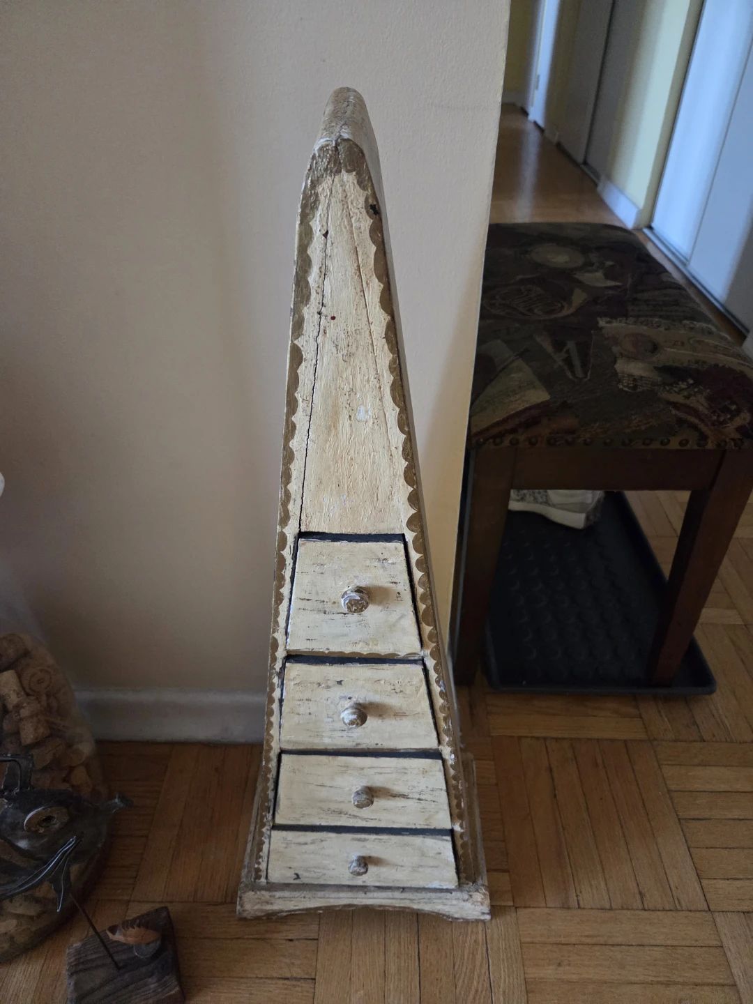 Vintage Pyramid Shaped Drawer Chest - photo 3
