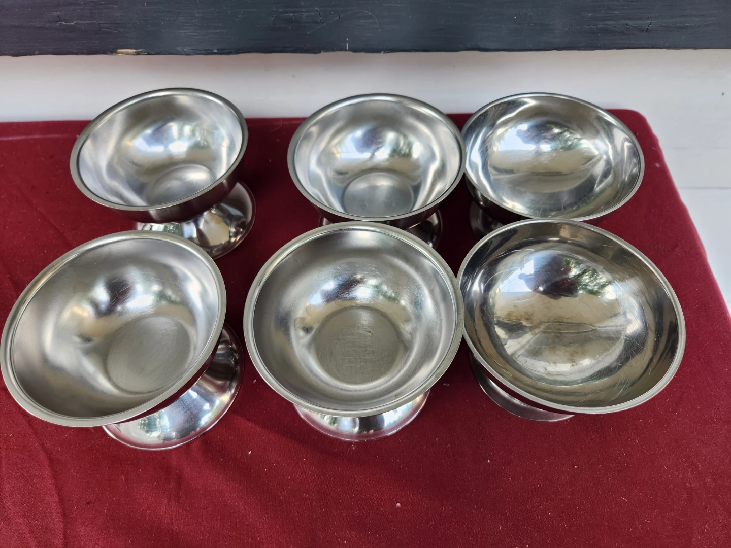 Set of 6 Stainless Steel Dessert Bowls
