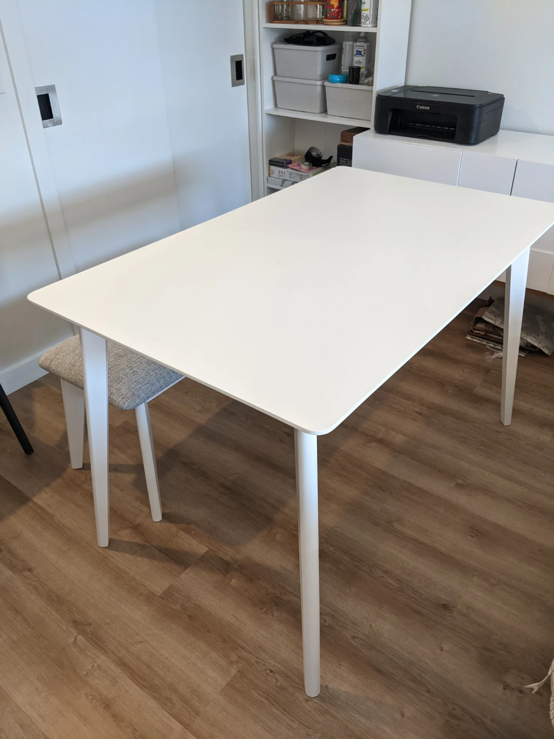 White Dining Table and Bench Set - photo 3