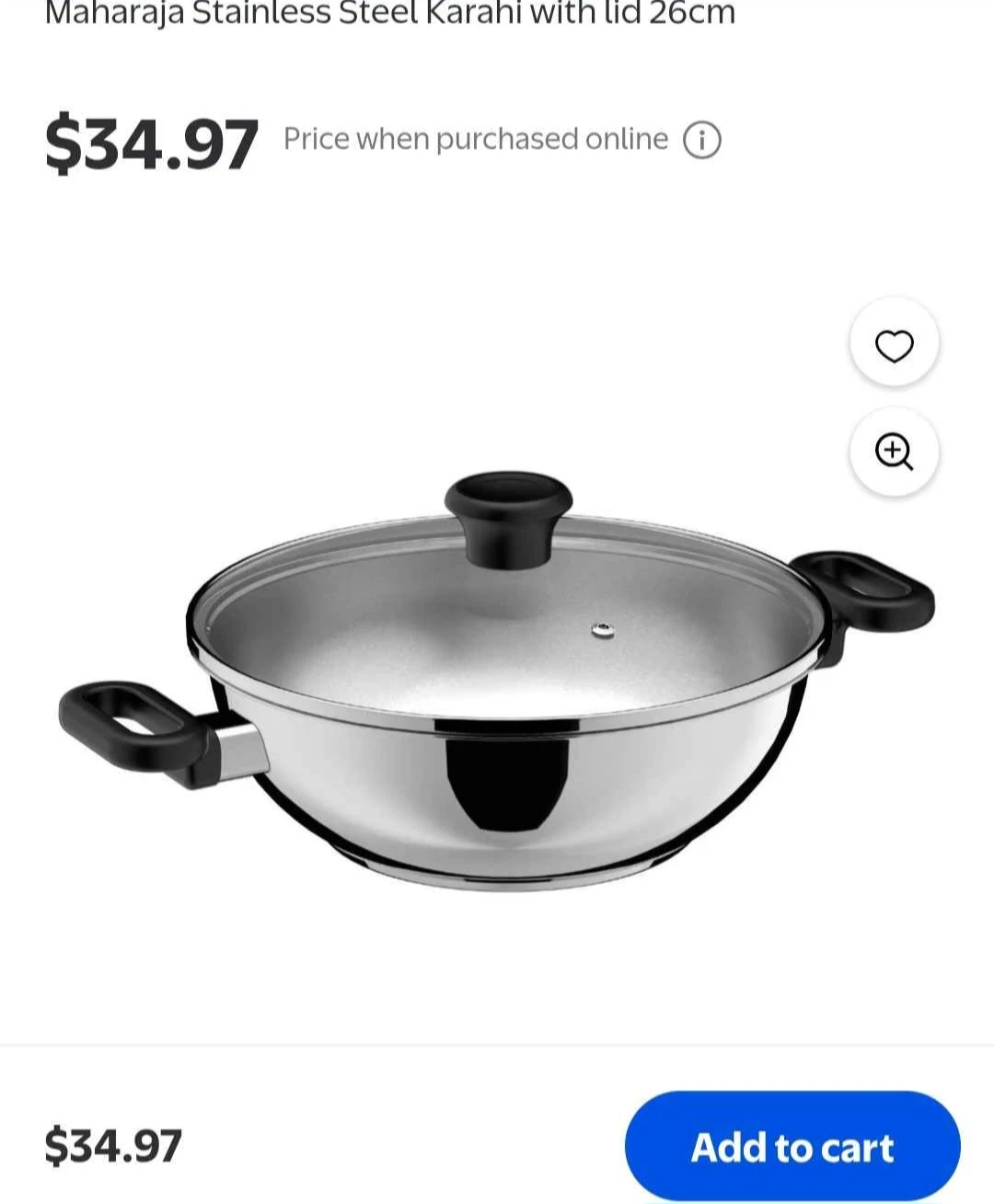 Maharaja Stainless Steel Karahi with lid 26cm DAMAGED PACKAGING - photo 4