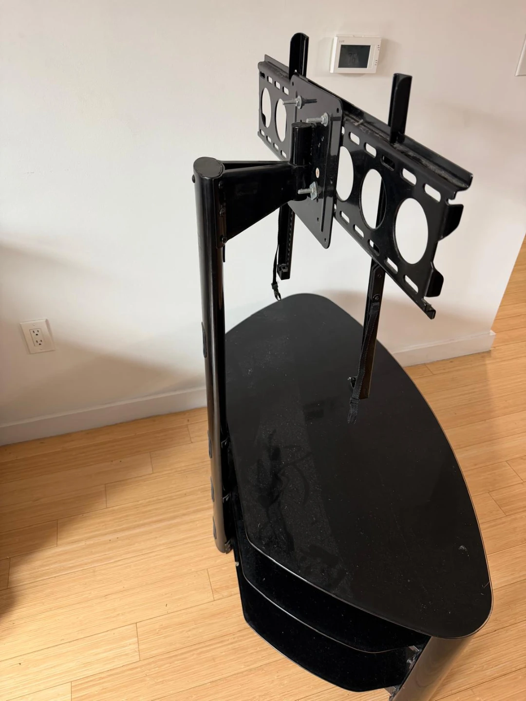 3 tier black glass TV Stand with Mount (selling ASAP) - photo 5