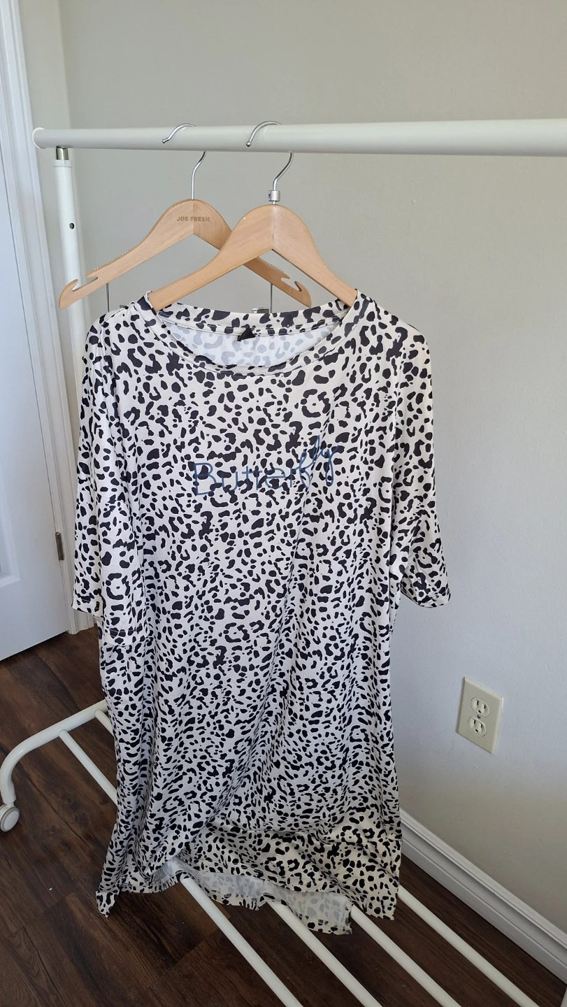 Joe Fresh Animal Print T-Shirt Dress
