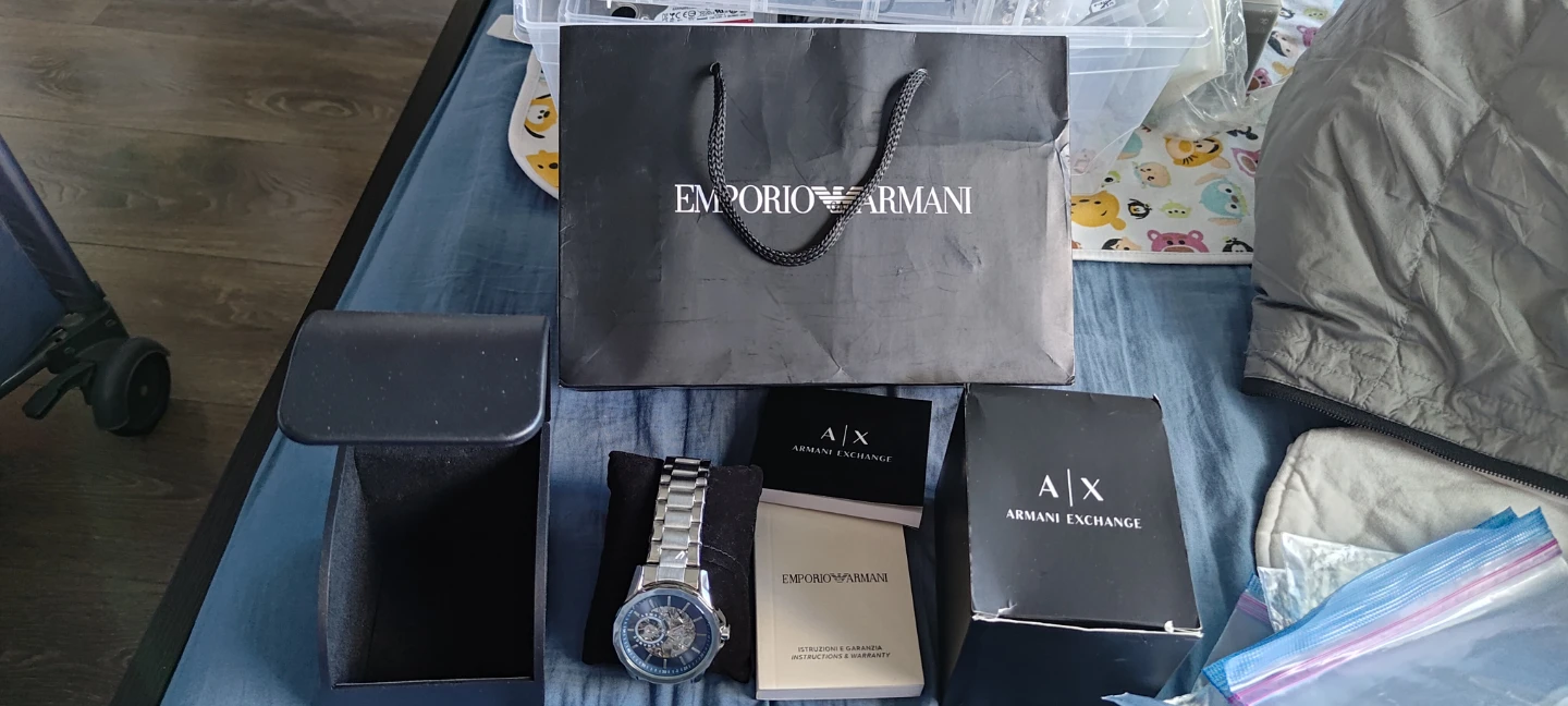 Armani Exchange Silver Skeleton Dial Automatic Watch - photo 4