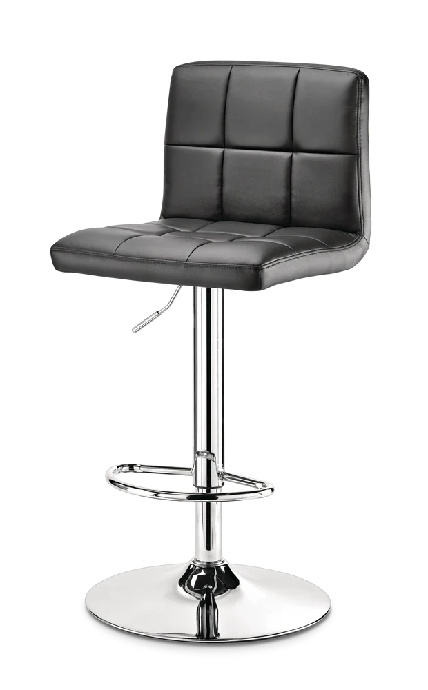 Swivel Counter/Bar Stool Adjustable Height (2-Piece Set), Black