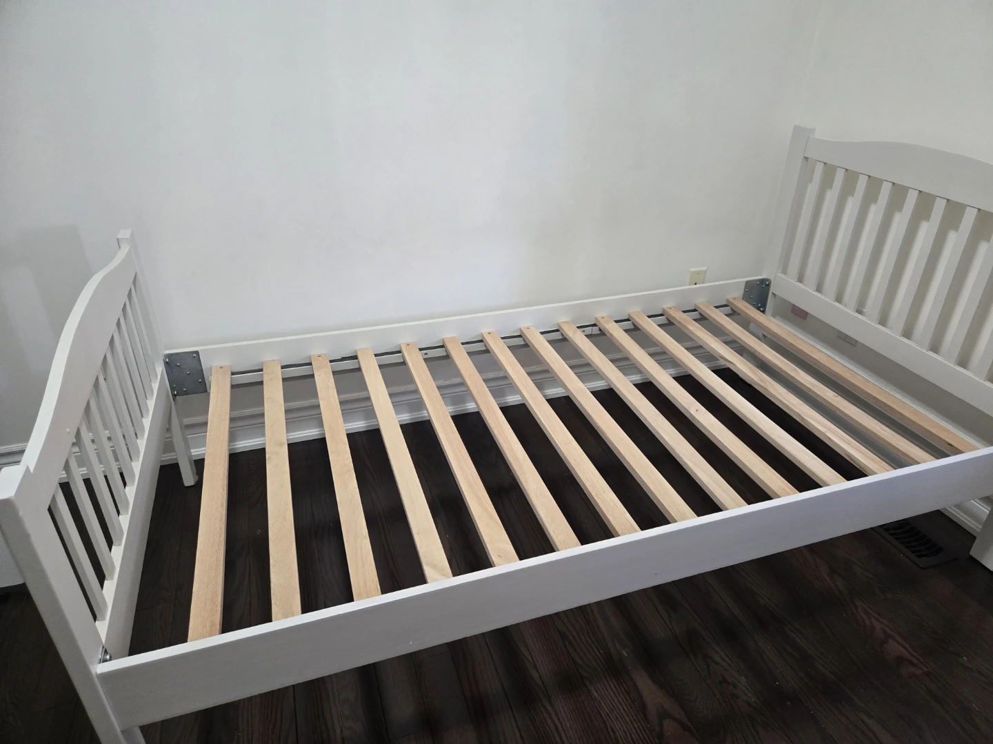 White Twin Bed Frame - photo 2