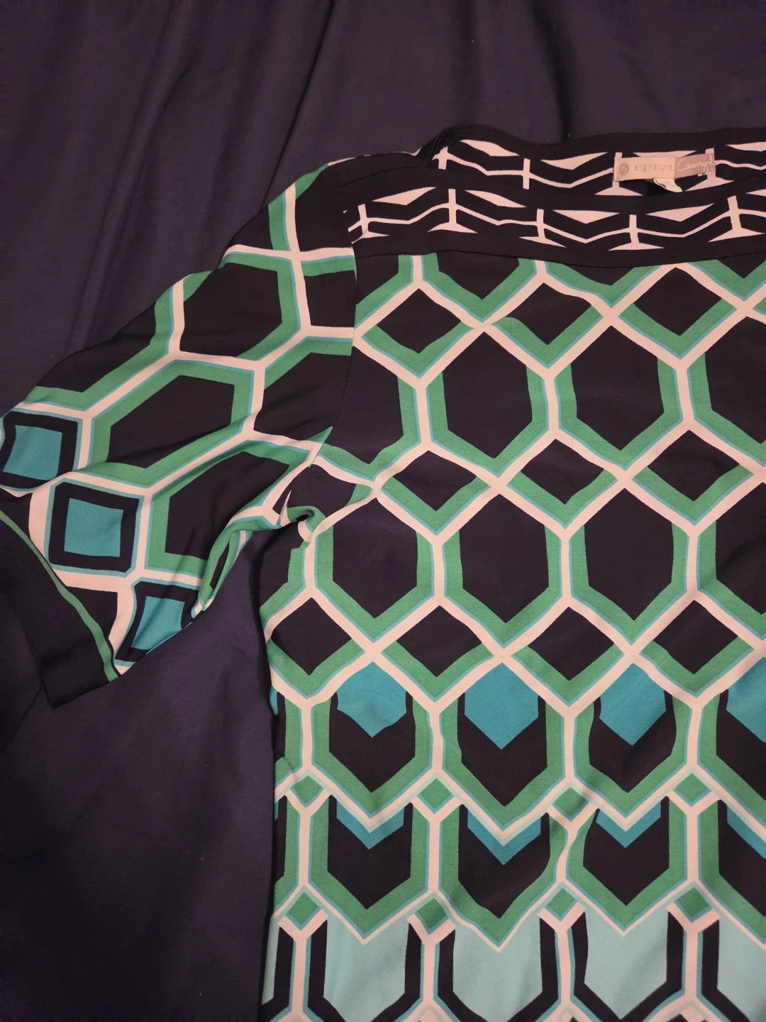 Women's Geometric Print Short Sleeve Dress - photo 3