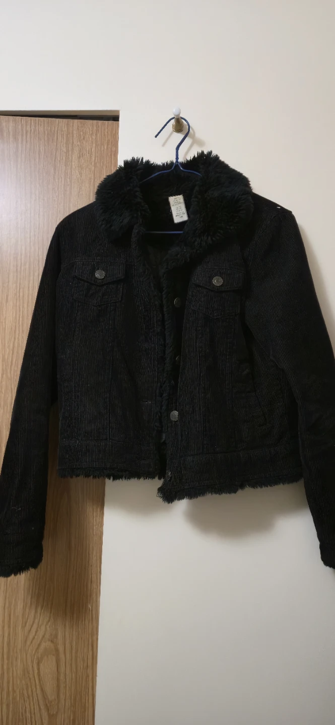 Seduction Black Corduroy Jacket Size M