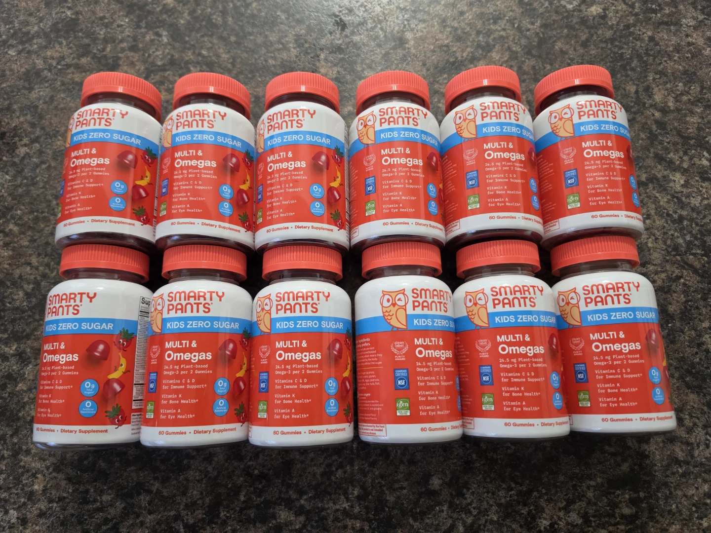 (PACK OF 12) Smarty Pants Kids Zero Sugar Multi & Omegas Gummies