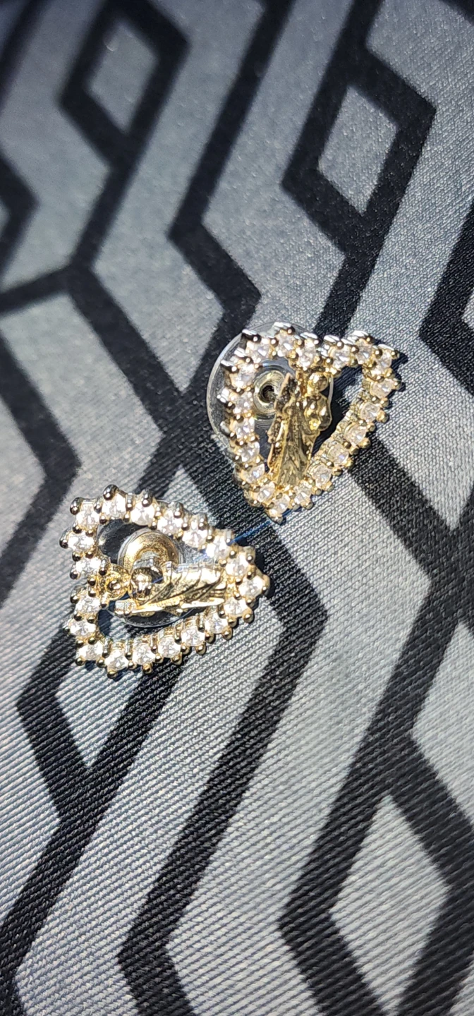 Heart Shaped St. Jude gold plated Earrings - photo 2