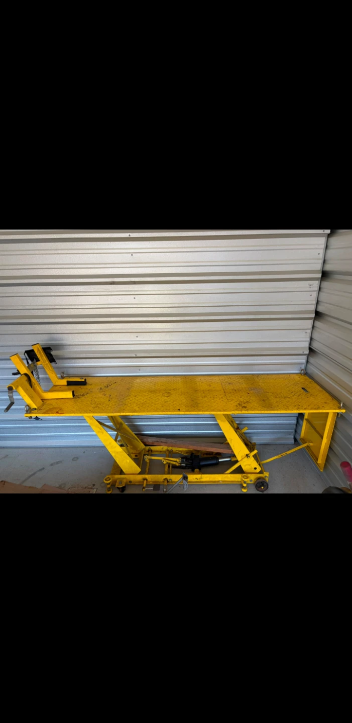 Yellow Motorcycle Lift