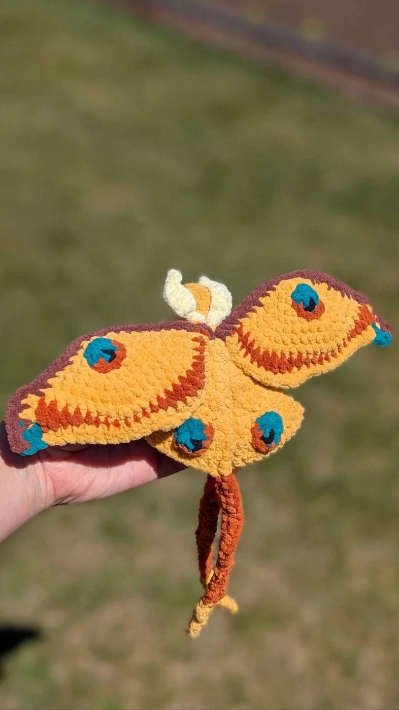 Crocheted comet Moth Plushie - photo 2