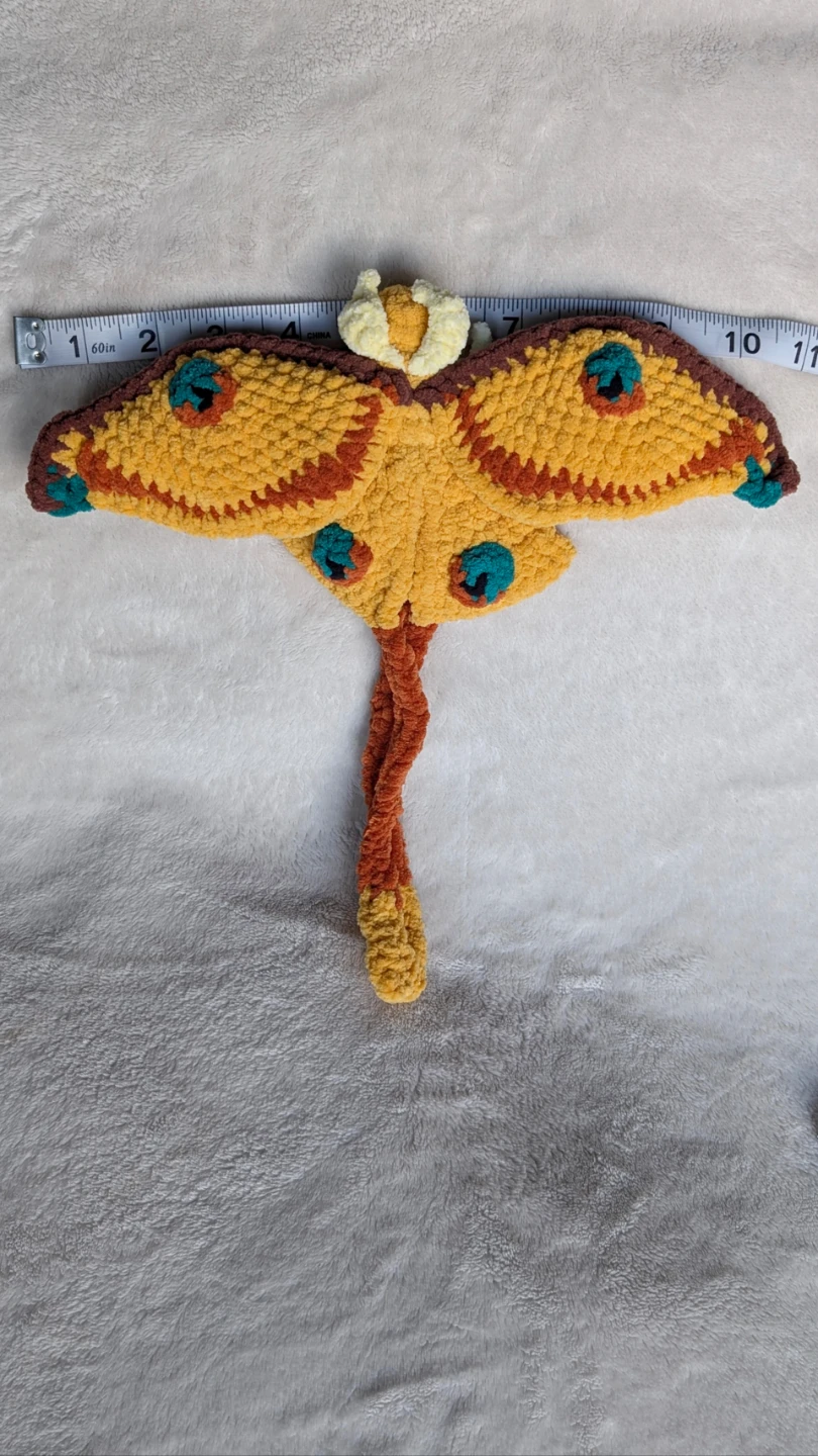 Crocheted comet Moth Plushie - photo 4